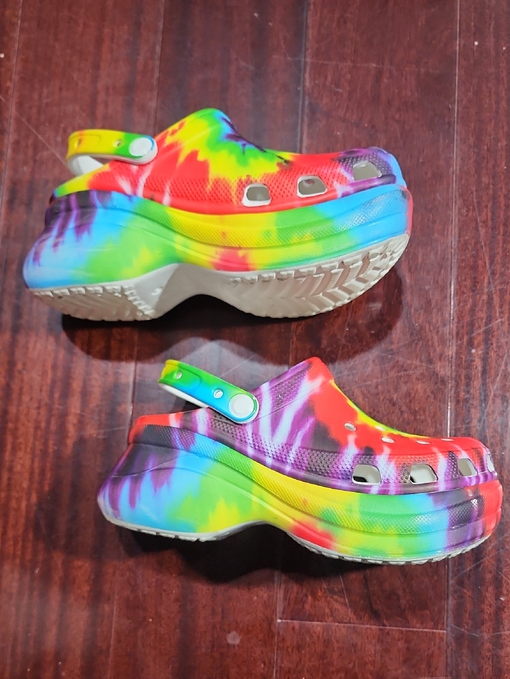 Crocs Platform Bae Tie-Dye Graphic Limited Collab Clog  Sz 7